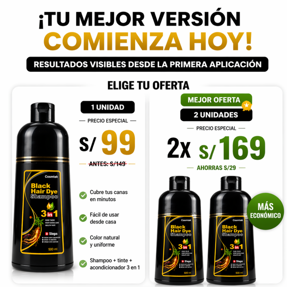 BLACK HAIR BYE - CUBRE CANAS