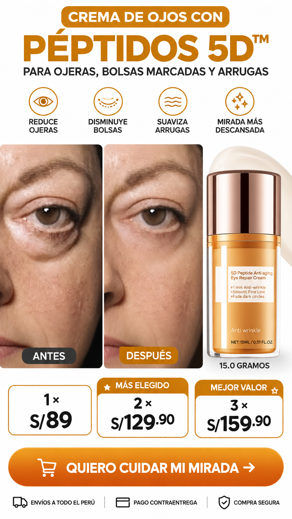 PEPTIDE 5D - ELIMINA OJERAS