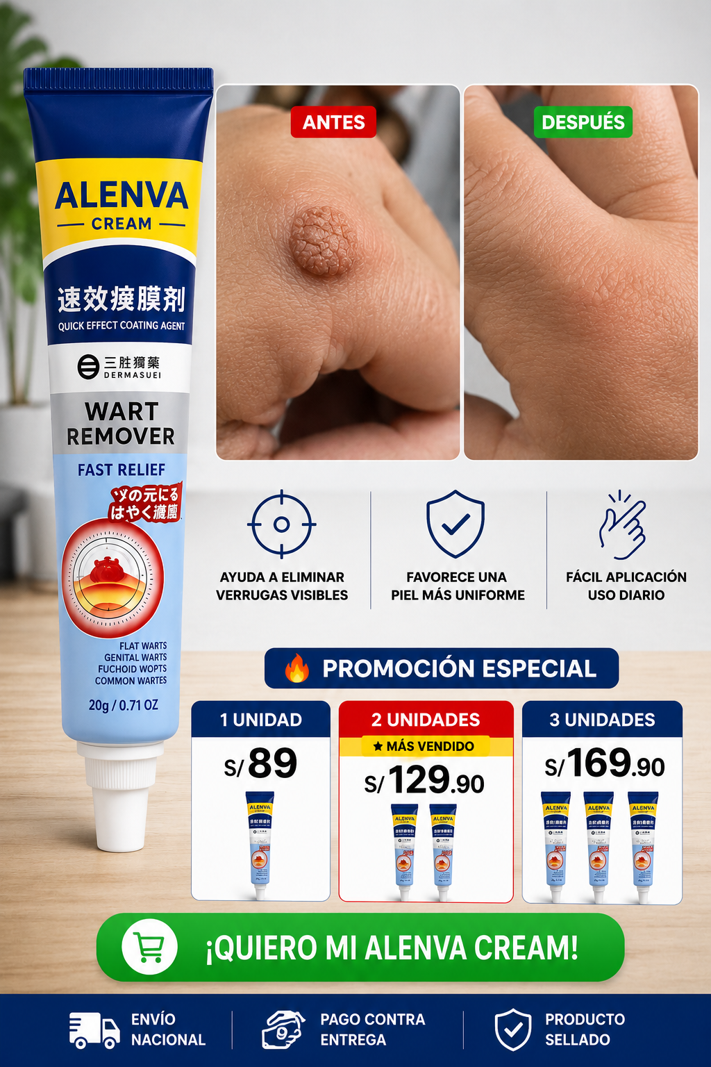 ALENVA CREAM™ - ELIMINA VERRUGAS VISIBLES