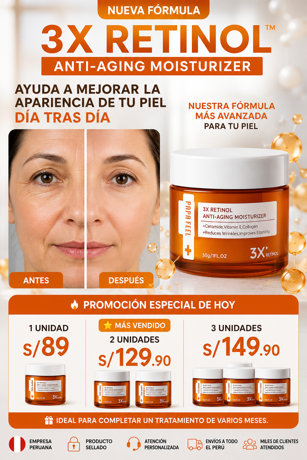 3X RETINOL™ -ELIMINA LAS ARRUGAS