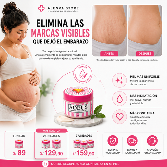 ADEUS CREMA-Elimina Estrías