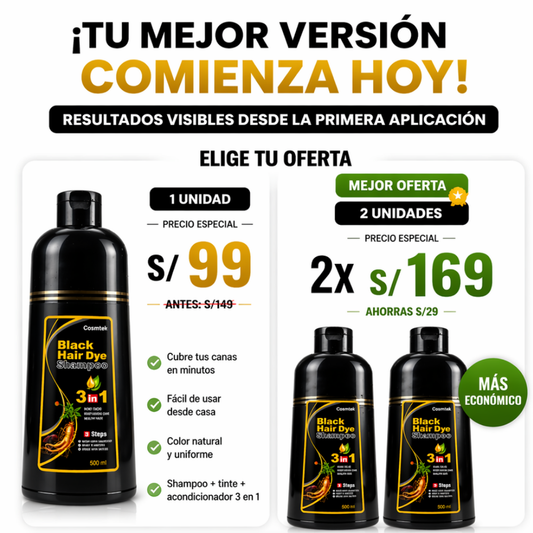 BLACK HAIR BYE - CUBRE CANAS