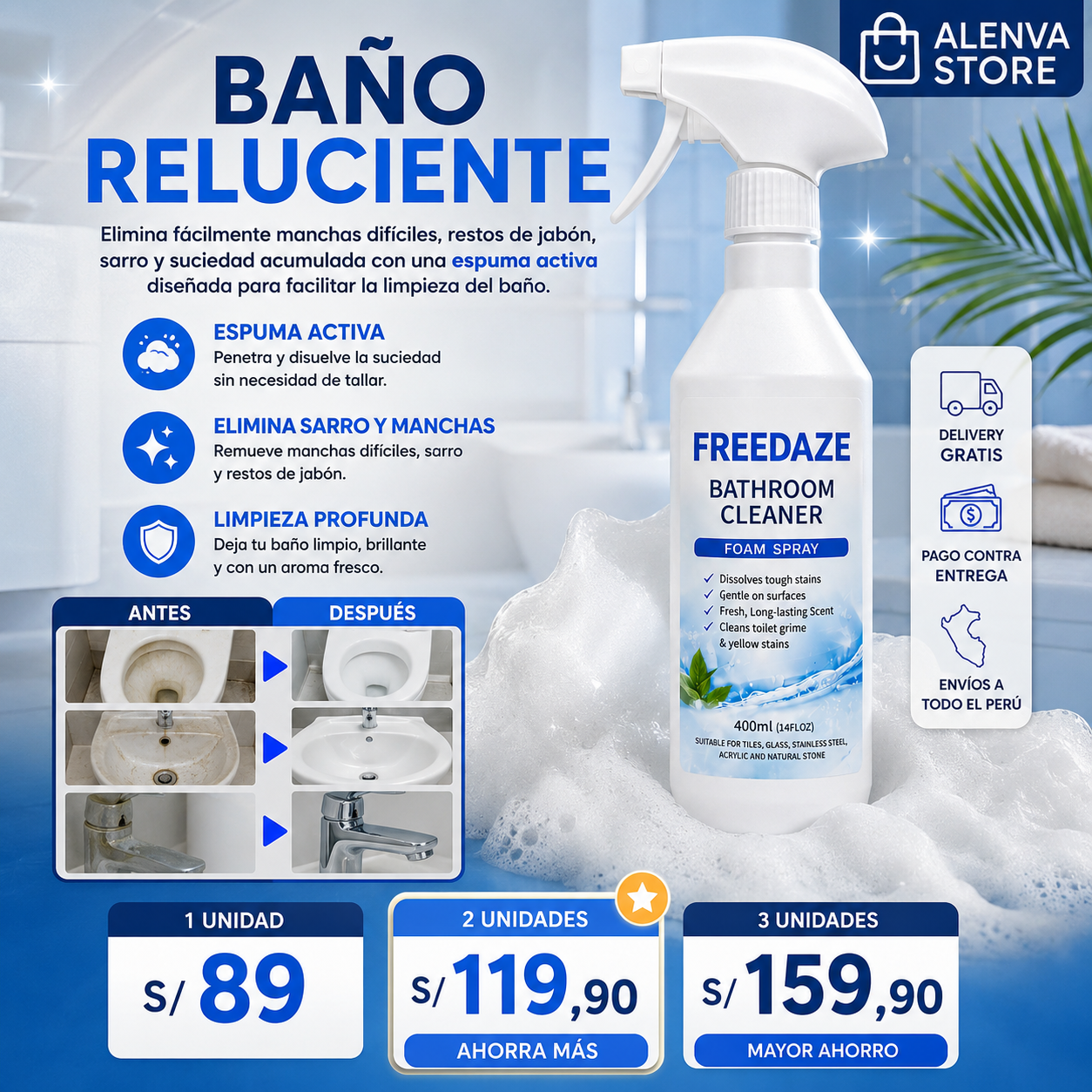 FREEDAZE-BAÑO LIMPIO