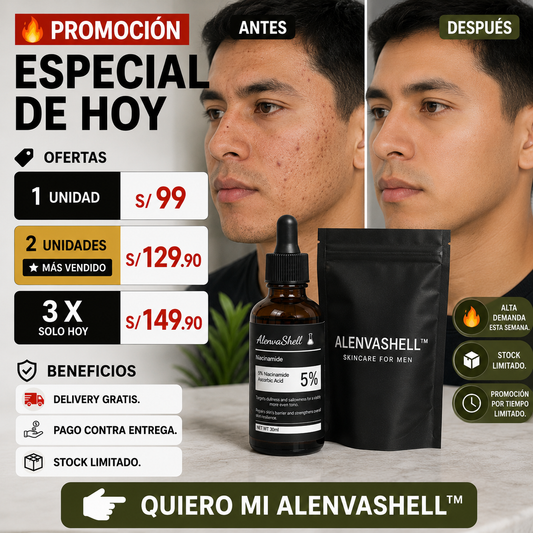 ALENVASHELL™-ayuda a mejorar visiblemente manchas, marcas y tono desigual