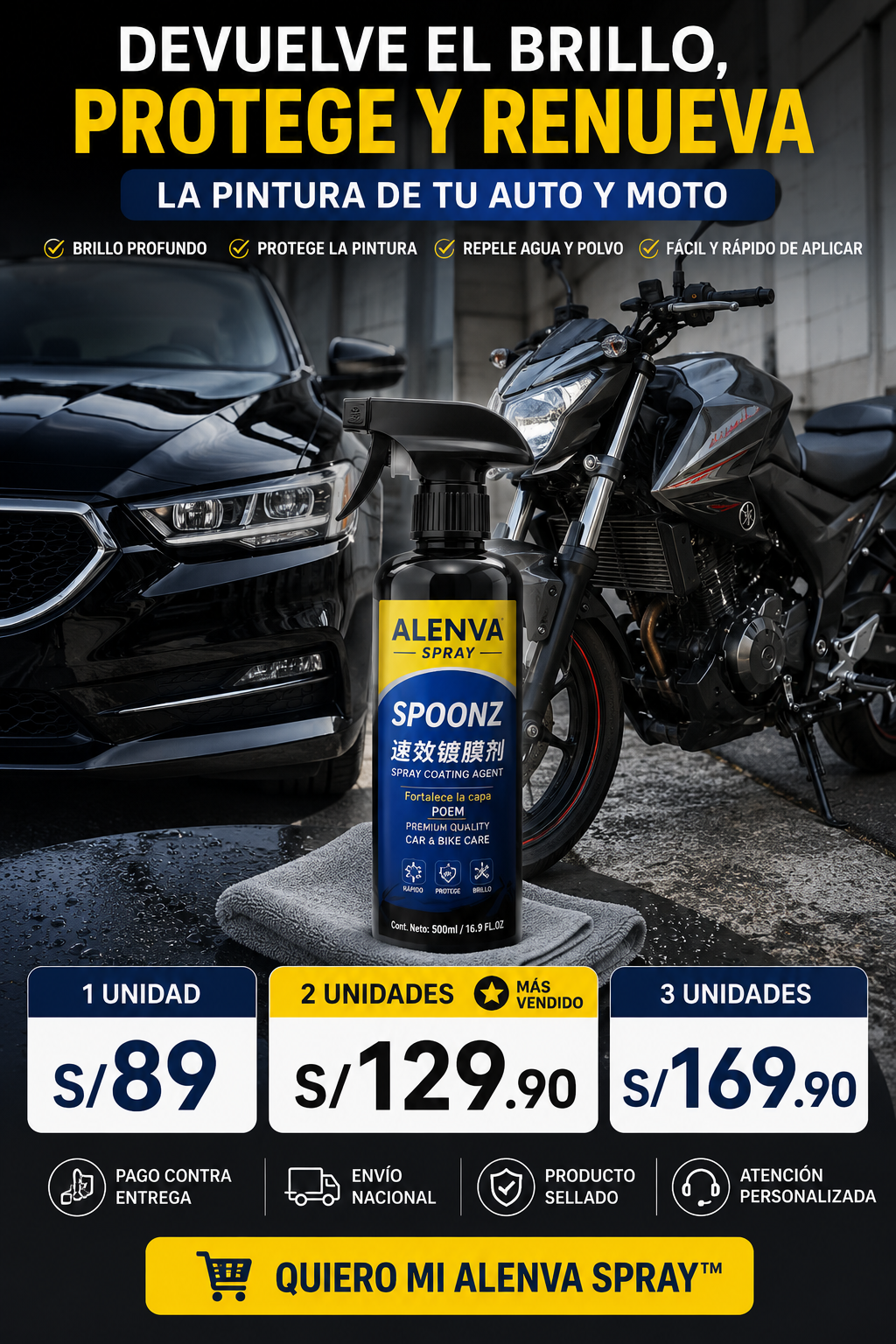 ALENVA SHINE™ - Protector y Renovador de Pintura