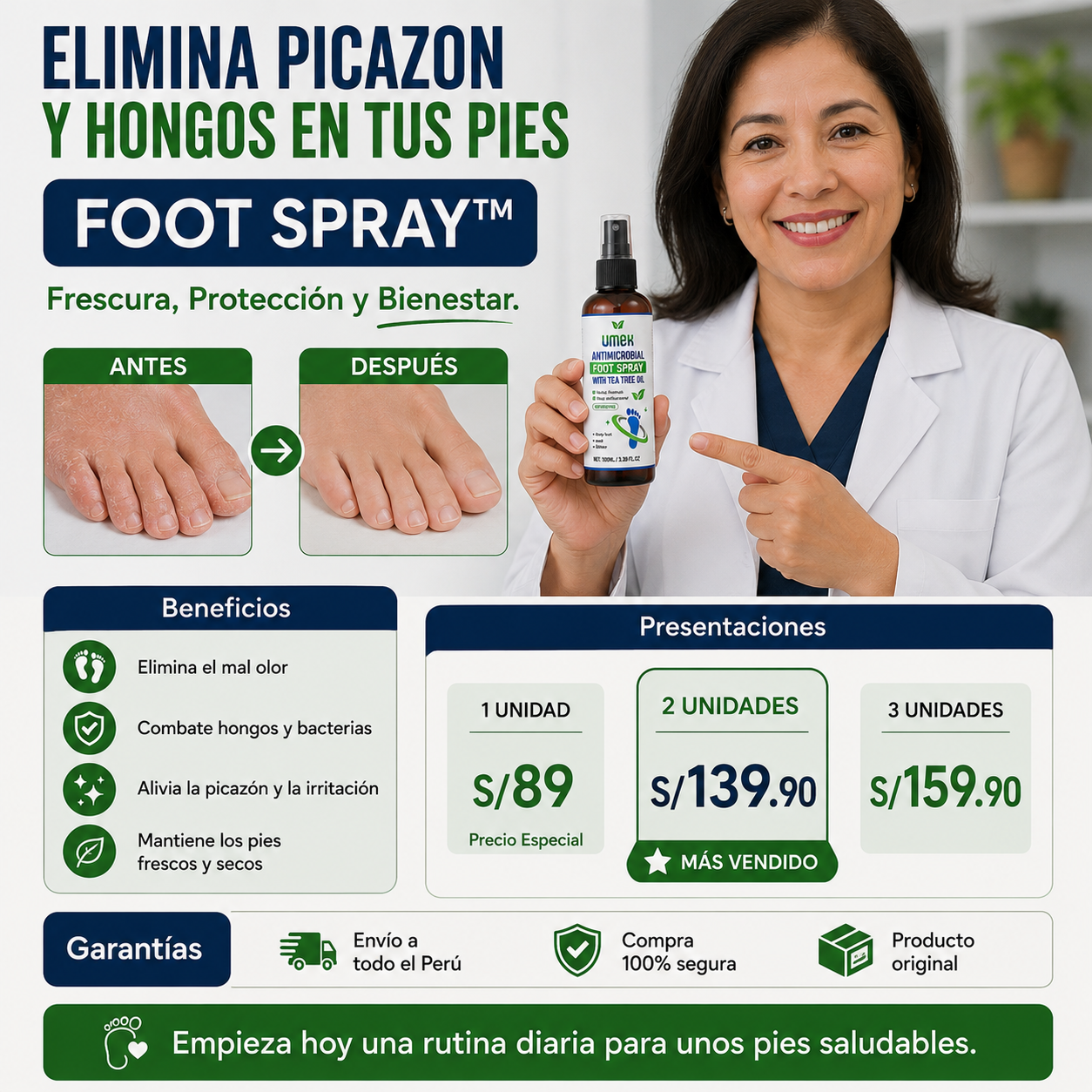 FOOT SPRAY-Elimina Hongos