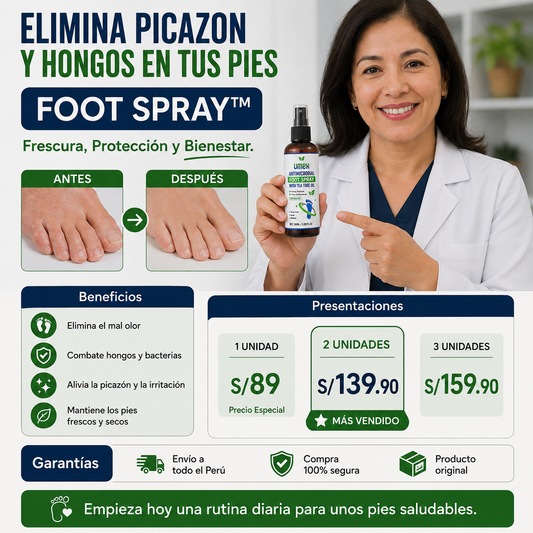 FOOT SPRAY-Elimina Hongos