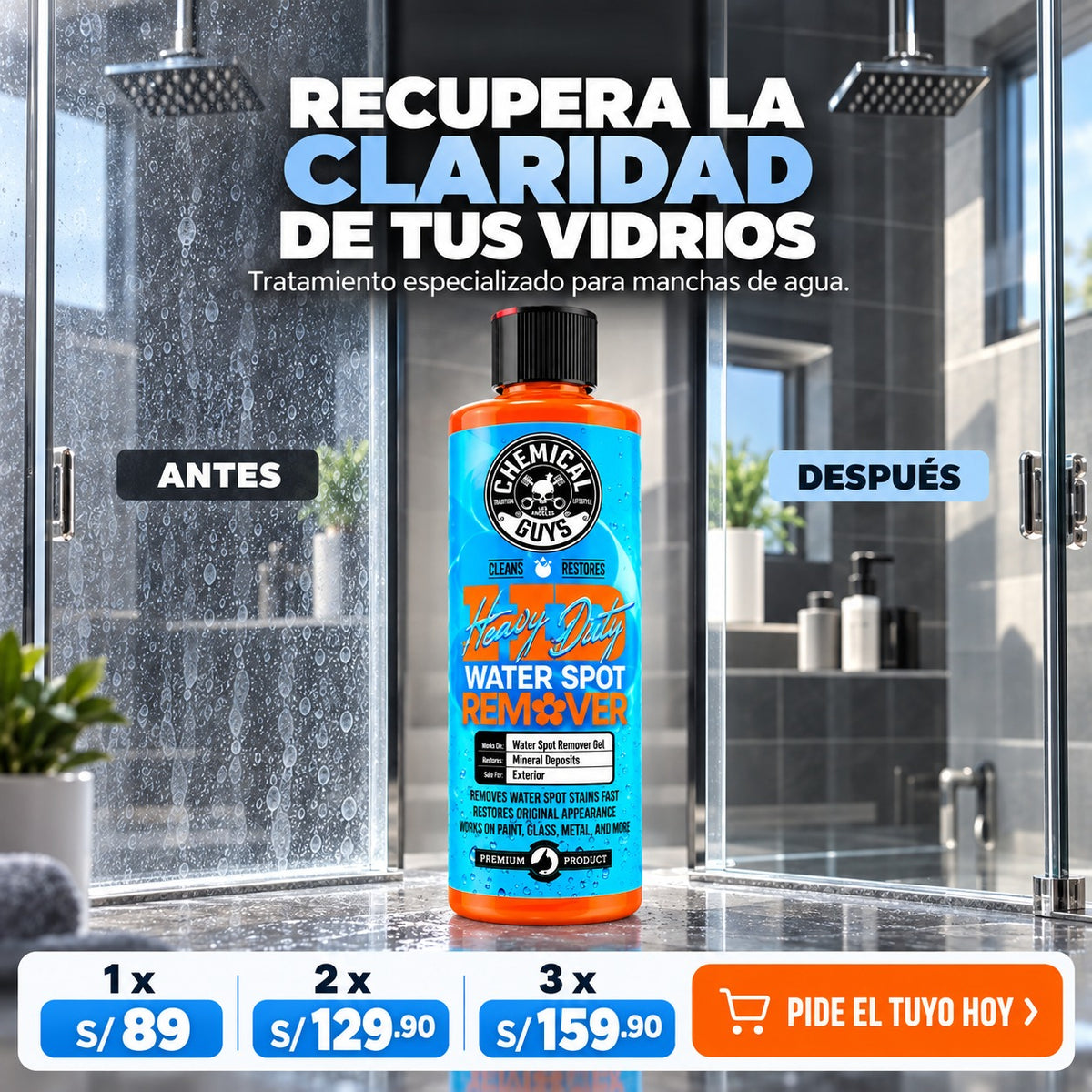CHEMICAL GUYS - Limpiador de vidrios